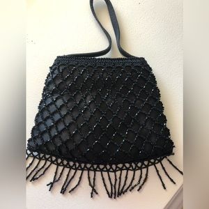 Black beaded night on the town bag